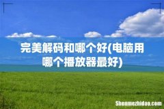 电脑用哪个播放器最好 完美解码和哪个好