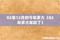 02年多大年龄了 02年12月的今年多大