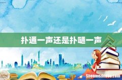 扑通一声还是扑嗵一声