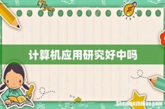 计算机应用研究好中吗