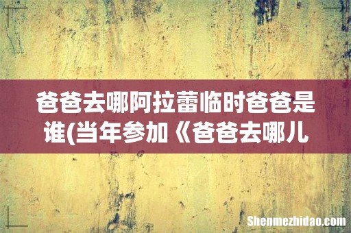 当年参加《爸爸去哪儿》超火的阿拉蕾，如今怎么样了？ 爸爸去哪阿拉蕾临时爸爸是谁
