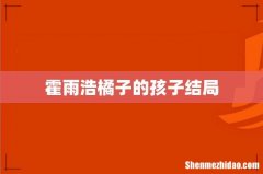 霍雨浩橘子的孩子结局