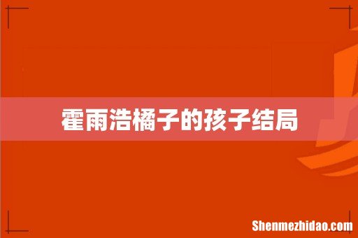 霍雨浩橘子的孩子结局
