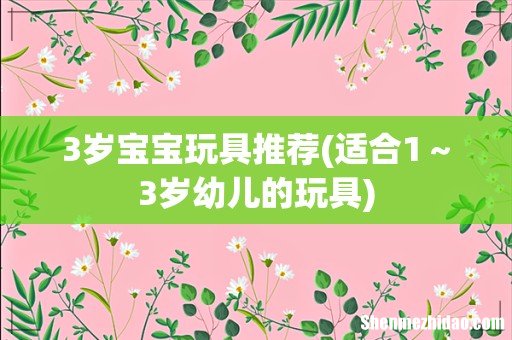 适合1～3岁幼儿的玩具 3岁宝宝玩具推荐