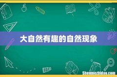大自然有趣的自然现象