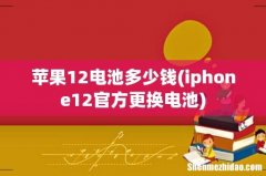 iphone12官方更换电池 苹果12电池多少钱