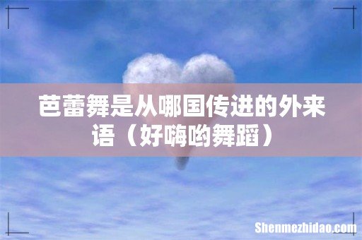 好嗨哟舞蹈 芭蕾舞是从哪国传进的外来语