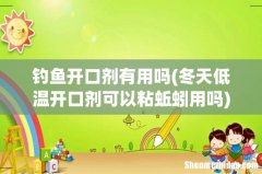 冬天低温开口剂可以粘蚯蚓用吗 钓鱼开口剂有用吗