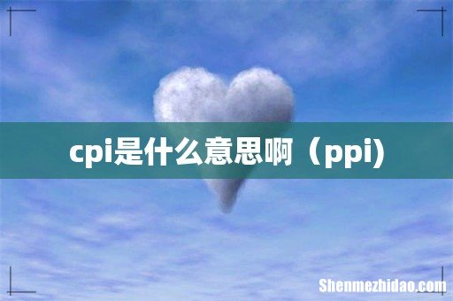 cpi是什么意思啊(ppi)