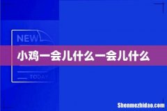小鸡一会儿什么一会儿什么