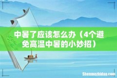 4个避免高温中暑的小妙招 中暑了应该怎么办