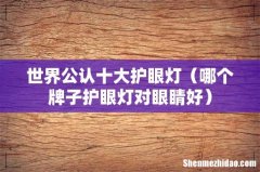 哪个牌子护眼灯对眼睛好 世界公认十大护眼灯