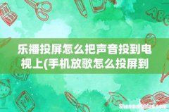 手机放歌怎么投屏到电视上 乐播投屏怎么把声音投到电视上