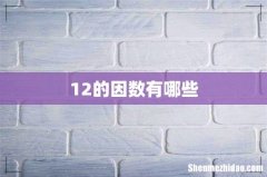 12的因数有哪些