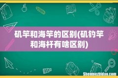 矶钓竿和海杆有啥区别 矶竿和海竿的区别
