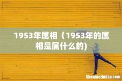 1953年属相（1953年的属相是属什么的)