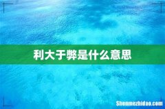 利大于弊是什么意思