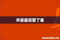 乔梁最后娶了谁