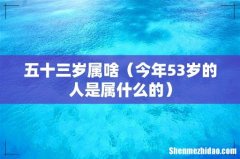 今年53岁的人是属什么的 五十三岁属啥