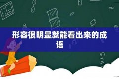 形容很明显就能看出来的成语