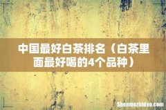 白茶里面最好喝的4个品种 中国最好白茶排名