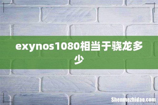 exynos1080相当于骁龙多少