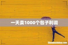 一天卖1000个包子利润