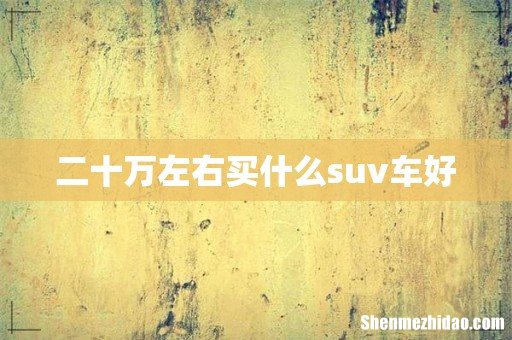 二十万左右买什么suv车好