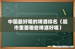 超市里面哪些啤酒好喝 中国最好喝的啤酒排名