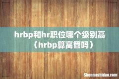 hrbp算高管吗 hrbp和hr职位哪个级别高