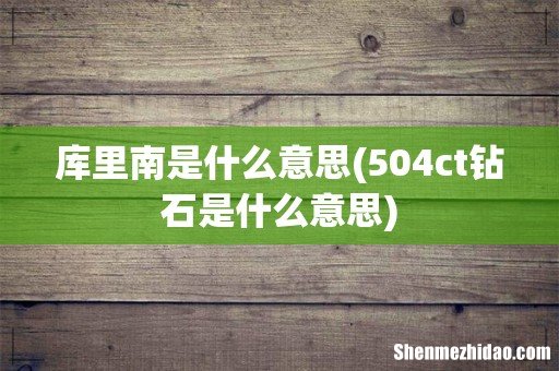 504ct钻石是什么意思 库里南是什么意思