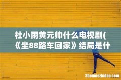 《坐88路车回家》结局是什么？ 杜小雨黄元帅什么电视剧