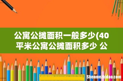 40平米公寓公摊面积多少 公寓公摊面积40%合理吗 公寓公摊面积一般多少