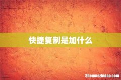 快捷复制是加什么