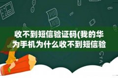 我的华为手机为什么收不到短信验证码 收不到短信验证码