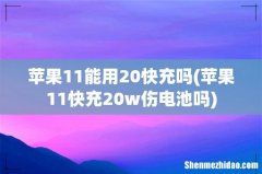 苹果11快充20w伤电池吗 苹果11能用20快充吗