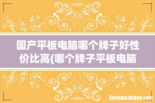 哪个牌子平板电脑好 国产平板电脑哪个牌子好性价比高