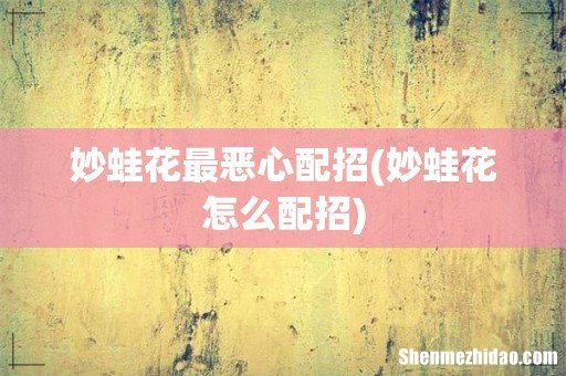 妙蛙花怎么配招 妙蛙花最恶心配招