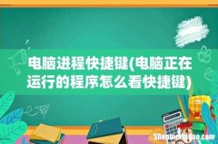 电脑正在运行的程序怎么看快捷键 电脑进程快捷键