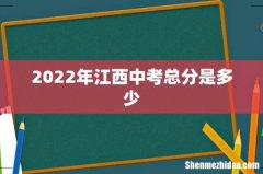 2022年江西中考总分是多少