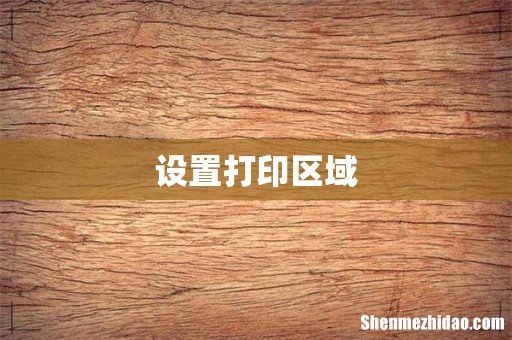 设置打印区域