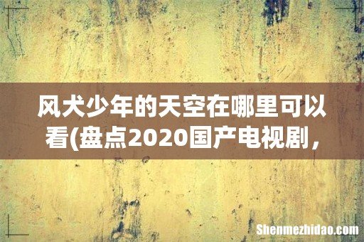 盘点2020国产电视剧,【在线观看】免费百度云资源 风犬少年的天空在哪里可以看