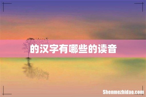 的汉字有哪些的读音