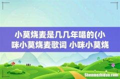 小咪小莫烧麦歌词 小咪小莫烧麦歌词原文 小莫烧麦是几几年唱的