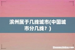 中国城市分几线？ 滨州属于几线城市