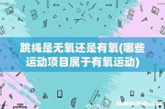 哪些运动项目属于有氧运动 跳绳是无氧还是有氧