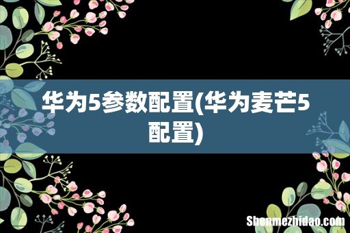 华为麦芒5配置 华为5参数配置
