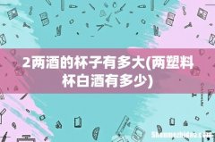 两塑料杯白酒有多少 2两酒的杯子有多大