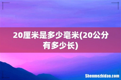 20公分有多少长 20厘米是多少毫米