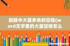 word文字里的大量空格怎么删除 删除中大量多余的空格